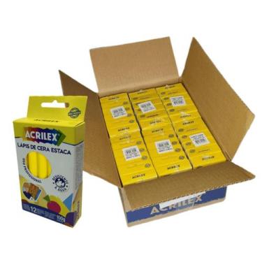 Imagem de 36 Cxs Lápis De Cera Estaca Amarelo - Acrilex