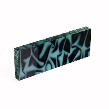 Imagem de Tala em acrilico para cabo de faca 10mm 15 x 5cm preto/verde - CPV