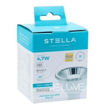 Imagem de LÂMPADA LED AR70 4,7W 24º IRC95 - STELLA STL21413, Branco Quente 3000k