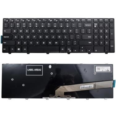 Imagem de Teclado de laptop de substituição com moldura para Dell Inspiron 15 3000 5000 3541 3542 3543 3551 3552 3558 3593 3567 5542 5545 5547 5755 5551 5558 5558 5558 2 575 Laptop 8 5759 5559 SEM