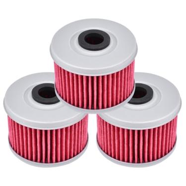 Imagem de 3 pacotes de filtro de óleo HF113 para Honda ATC250 TRX500 CBF125 XL125 VT125 CB250 CRF250 CRF300 para Rebel 300 CMX300 SXS500 15412-HM5-010 15410-K0A-DB1 15410-KYJ-902