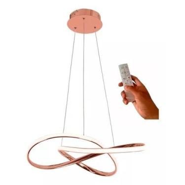 Imagem de Pendente Cor Rosé Moderno 40w Bivolt Muda De Cor C/controle