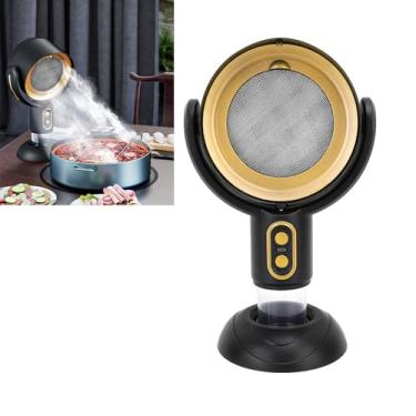 Imagem de Exaustor Portátil, Exaustor de Desktop Com D 2 Velocidades de Íons Negativos de íons Usb fã de Cozinha Portátil Portátil para Churrasco Interno 5v 8w (ouro Preto)