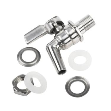 Imagem de Fabricação caseira de cerveja Stainless Steel 3/8' Faucet Tap for Home Brew Barrel Fermenter Wine Beer Beverage Juice Dispenser Spigot Drink Fridge Kegs Acessórios para vinho