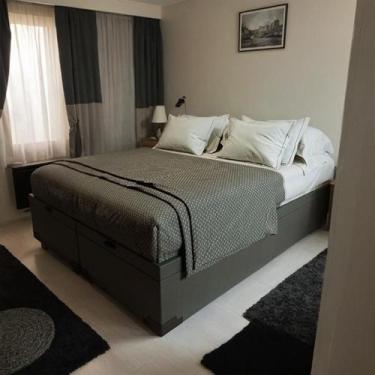 Imagem de Base para Cama Box Queen Harwin Premium com Baú Linho (47x158x198 cm) 