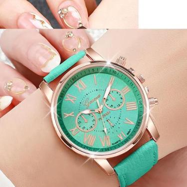 Imagem de Relógio Fashion QUARTZ pulseira tipo de couro social feminino lançamen