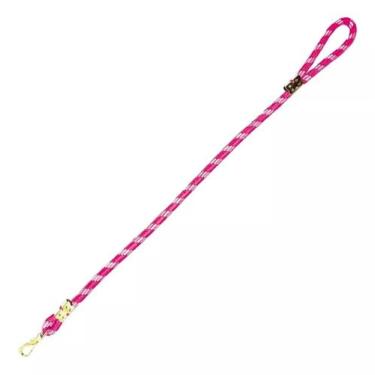 Imagem de Guia de Corda Roliça Grossa  60cm Rosa 16mm - Furacão Pet