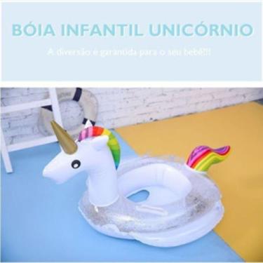 Imagem de Boia inflável unicórnio 90cm para piscina praia natação infantil - Toy