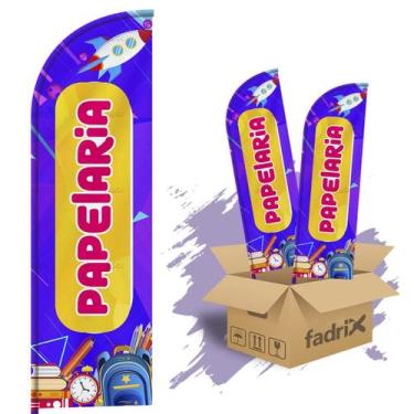 Imagem de Wind Banner Dupla Face 3mt Completo Papelaria Kit C/ 2unds - Fadrix