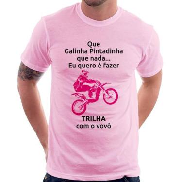 Imagem de Camiseta Trilha com o vovô (moto rosa) - Foca na Moda, Rosa bebê, M
