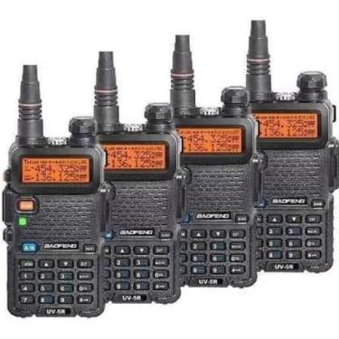 Imagem de Kit 04 Rádio Comunicador Baofeng Bf-Uv-5r Com Nota Fiscal - Radio Comu