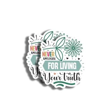 Imagem de Adesivo com citação inspiradora - adesivo motivacional - adesivo nunca se desculpe - decalque de vinil - adesivo de positividade para laptop - garrafa de água - adesivo de vinil de 12,7 cm - AAS0503