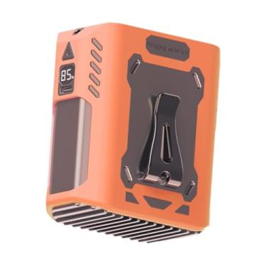 Imagem de Bothyi Fan do ventilador de cintura portátil pendurou ventilador de baixo ruído ventilador de resfriamento pessoal 5 velocidades para mochila escalada em, Laranja