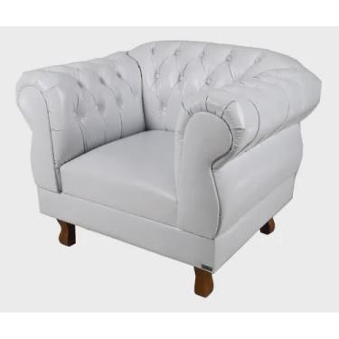 Imagem de Poltrona Chesterfield Elisabeth Courino Branco