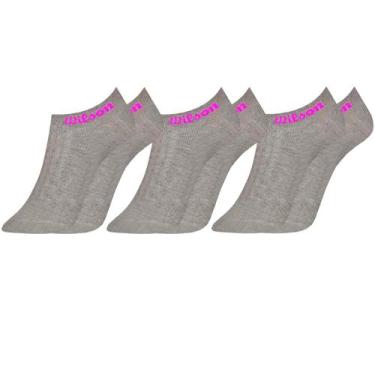 Imagem de Kit 3 Pares Meias Wilson Cano Curto Feminina Cinza