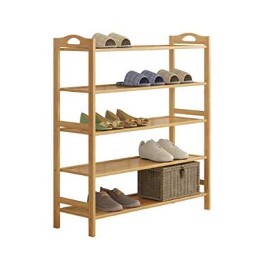 Imagem de LXB Sapateira multifunções para decoração de casa simples, multicamadas, multifuncional, armário de sapatos domésticos, economia, dormitório, espaço, fabricação de bambu, 90 x 26 x 90 cm