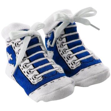 Imagem de Meia Para Bebês Tênis Sapatinho Antiderrapante 0 a 12 Meses