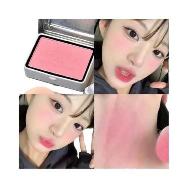 Imagem de Blush Rosa Estilo Coreano Francês Querido Névoa Macia Baixa Saturação 