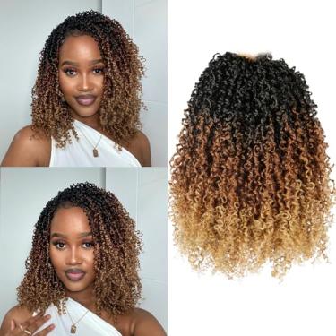Imagem de DRSSTIC Pacote Com 9 Tranças Yanky Twist De Crochê (270 Fios No Total) Tranças Yanky Twist Pré-Torcidas, Extensões De Cabelo Sintético Curto Com Mola, Tranças De Crochê Passion Twist Para Mulheres (