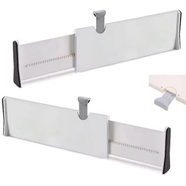 Imagem de Organizador de Gaveta Separador Ajustavel Divisoria  Extensivel Retratil Roupa Livro Utensilios Talheres Casa Quarto Sala Cozinha Multiuso