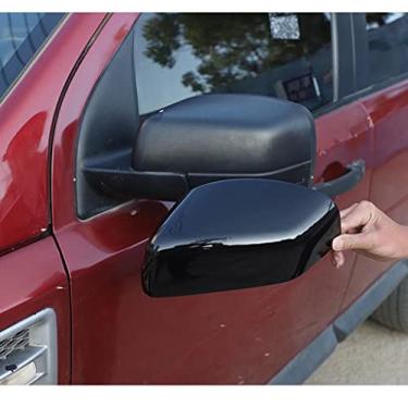 Imagem de TENWIND Para Land Rover Freelander 2 2007-2012 ABS carro espelho retrovisor capa proteção placa acessórios (preto brilhante)