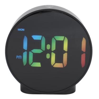 Imagem de Relógio Despertador Digital LED, Relógio Eletrônico Com 3 Níveis de Brilho, Alarmes Duplos, Soneca de 5 Minutos, Exibição Semanal, 12 Formato de Tempo de 24 Horas, (Caixa preta,