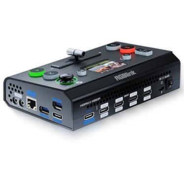 Imagem de RGBlink Mini-Pro Multi Camera Video Mixer Switcher com Monitor Integrado 4K Hdmi Live Streaming Switcher Chroma Key Logo Overlay Saída Usb3.0 para Igrejas, Webinars, Casamentos, Eventos Sociais