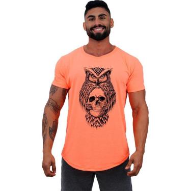 Imagem de Camiseta Longline Manga Curta MXD Conceito Coruja Sábia com Caveira-Masculino