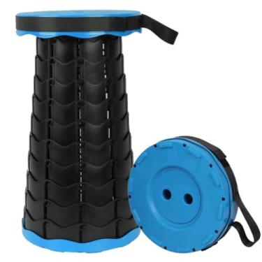 Imagem de Banqueta Retrátil Portátil, Suporta até 150kg, Altura Ajustável 9,5-44cm, Assento 25cm, para Camping e Eventos