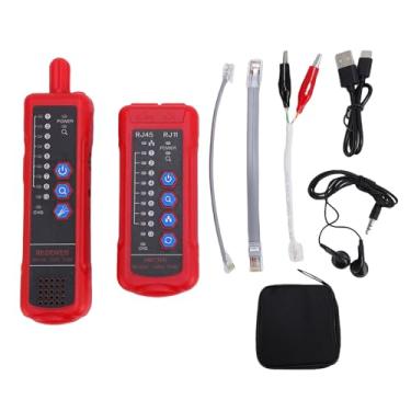 Imagem de Testador de Cabo Ethernet de Rede para LAN RJ11 RJ45 CAT5 CAT6 UTP/Cabo Blindado, Ethernet Tester Com Fone de Ouvido