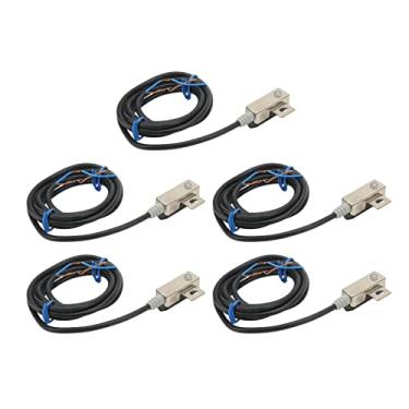 Imagem de Sensor Magnético AC DC, 5 Unidades Sensor de Interruptor Magnético Sensor Magnético 100mA AC DC 0-250V Alta Sensibilidade Tamanho Compacto Conexão Fácil, Indutivo