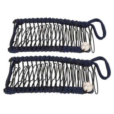 Imagem de 2pcs Ferramenta de Pente de Cabelo de Cabelos Pretos de Banana Preta para Mulheres, Garra de Pente de Clincher Vintage para Cabelos Ondulados Cacheados Espessos ou Finos, 2 Metal