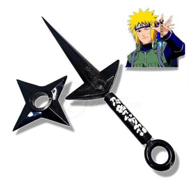 Imagem de Kit Naruto Shippuden Kunai Minato 23,5Cm + Shuriken 9Cm 6