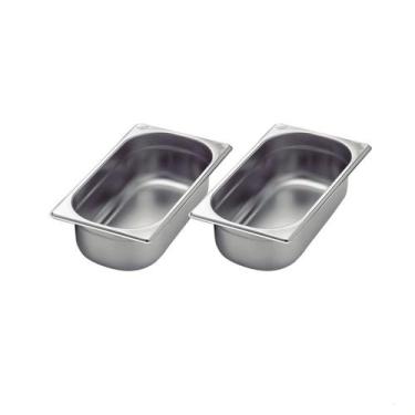 Imagem de Kit de 2 Cubas Gastronômicas Sem Tampa Inox 1/3 150mm - Zepper