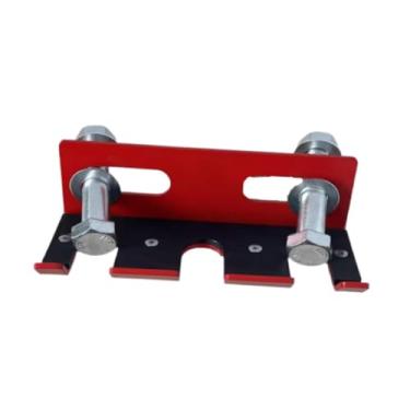 Imagem de Colaxi Suporte de barra para rack de agachamento, suporte de barra de academia, acessório comercial para academia doméstica com furo de 26 mm para de supino, Vermelho