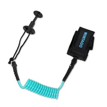 Imagem de LINGVUM Coleira de bodyboard de 1,2 m – Bobinas grossas de 7 mm de espessura para bodyboard com plugue para bodyboard (verde)