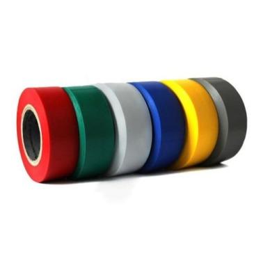 Imagem de Kit C/ 6 Fitas Isolante Pvc 20 Metros Colorida - Sibratec