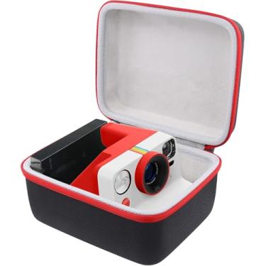 Imagem de khanka Estojo de transporte rígido para Polaroid Now 3rd Gen I-Type, Now+ 3, Now 2nd Gen, Flip, Originals Now I-Type, Originals Now+, I-2, OneStep +, OneStep 2 Instant Film Camera (zíper vermelho)