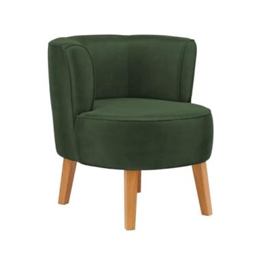 Imagem de Poltrona Decorativa para Sala de Jantar Confortável Tecido Veludo MOBLAN decor (Verde Musgo)