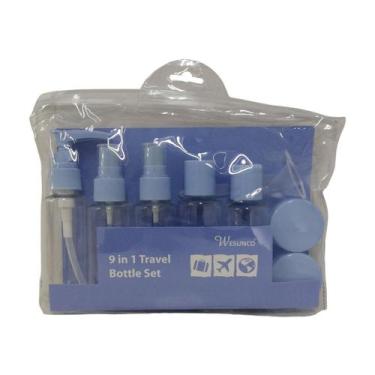 Imagem de Kit de Frascos para Viagem 9 Peças Porta Shampoo Creme - Dy Multi Shop