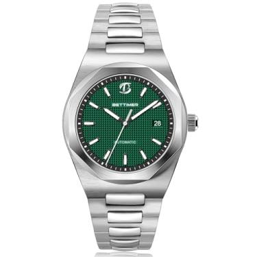 Imagem de BETTIMER Relógio mecânico automático PT5000 movimento aço inoxidável à prova d'água relógio masculino 40 mm verde moda negócios negócios, Verde, Moda, negócios