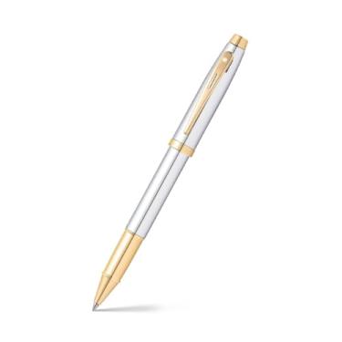 Imagem de Sheaffer 100 canetas esferográficas cromadas com acabamento dourado