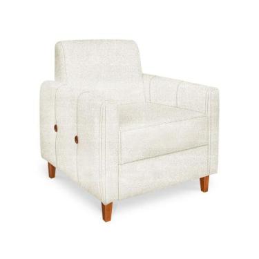 Imagem de Poltrona Aurora Linho Rustico Natural - Lucadi Home