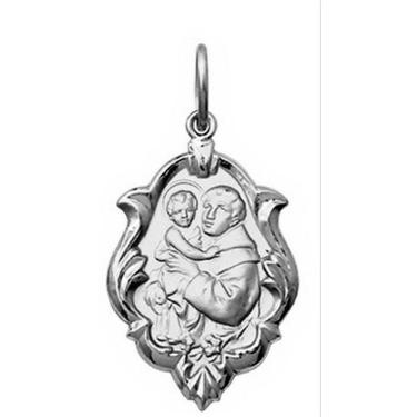 Imagem de Pingente Pequeno 1.3cm Nossa Senhora Aparecida Ouro 18k Branco k070 - 