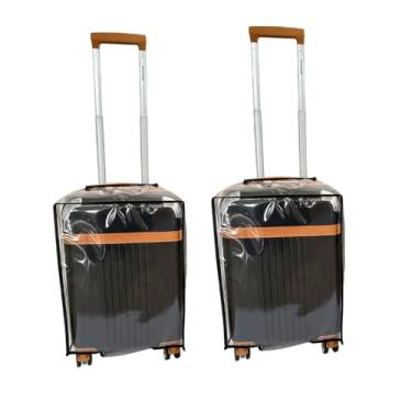 Imagem de 2 Capas Protetora Para Mala de Viagem - P-10Kg M-23Kg G-32Kg Escolha o Tamanho - Impermeável, Protege de Arranhão, Poeira, Impacto - Pvc Cristal Transparente