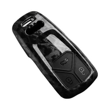 Imagem de Capa Protetora De Chave De Carro Em Fibra De Carbono ABS Para Audi A4 