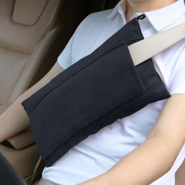 Imagem de AmazeCov Almofada de cinto de segurança pós-cirurgia – Almofada super macia para mastectomia e abdominoplastia, almofada de recuperação de coração/histerectomia, almofada confortável para carro, preta