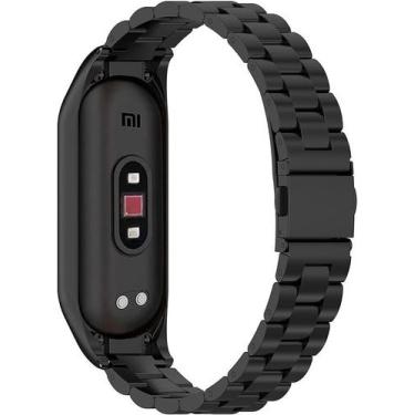 Imagem de Pulseira NSmart em aço inoxidável 3 elos compatível com MI BAND 7, Pre