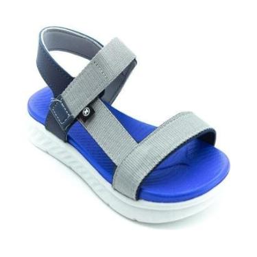 Imagem de Sandália Infantil Menino Molekinho 2420.101 - Azul E Cinza-Masculino