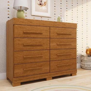 Imagem de Cômoda Infantil 8 Gavetas 100% Mdf 111,70cm X 100,50cm Brincare Espres